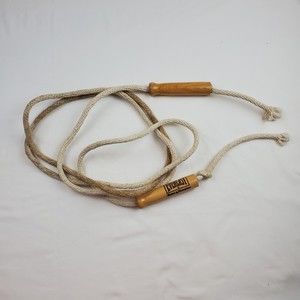 Everlast Wood Handle Woven Polyester Jump Rope 4492 Unweighted 10' Foot *descrip